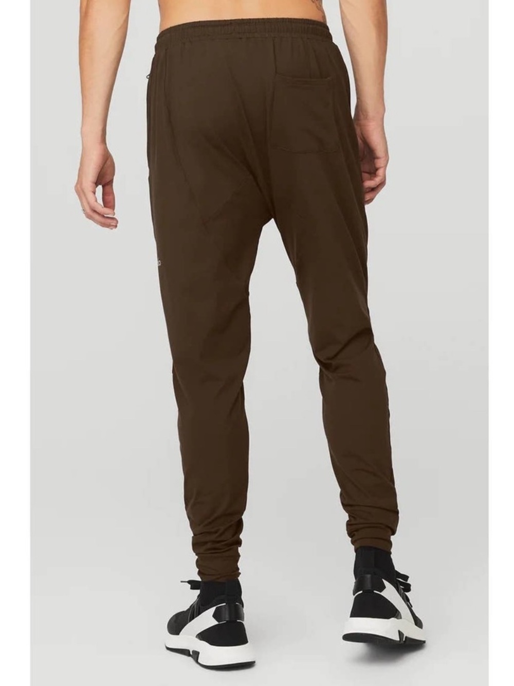 ALO Yoga Men’s Conquer Revitalize Pant Drop Crotch Brown Expresso Baggy - Picture 2 of 14
